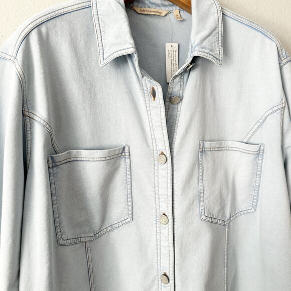 Soft Surroundings Lorelei French Terry Button Front Tunic women’s plus size 1X - Picture 3 of 9